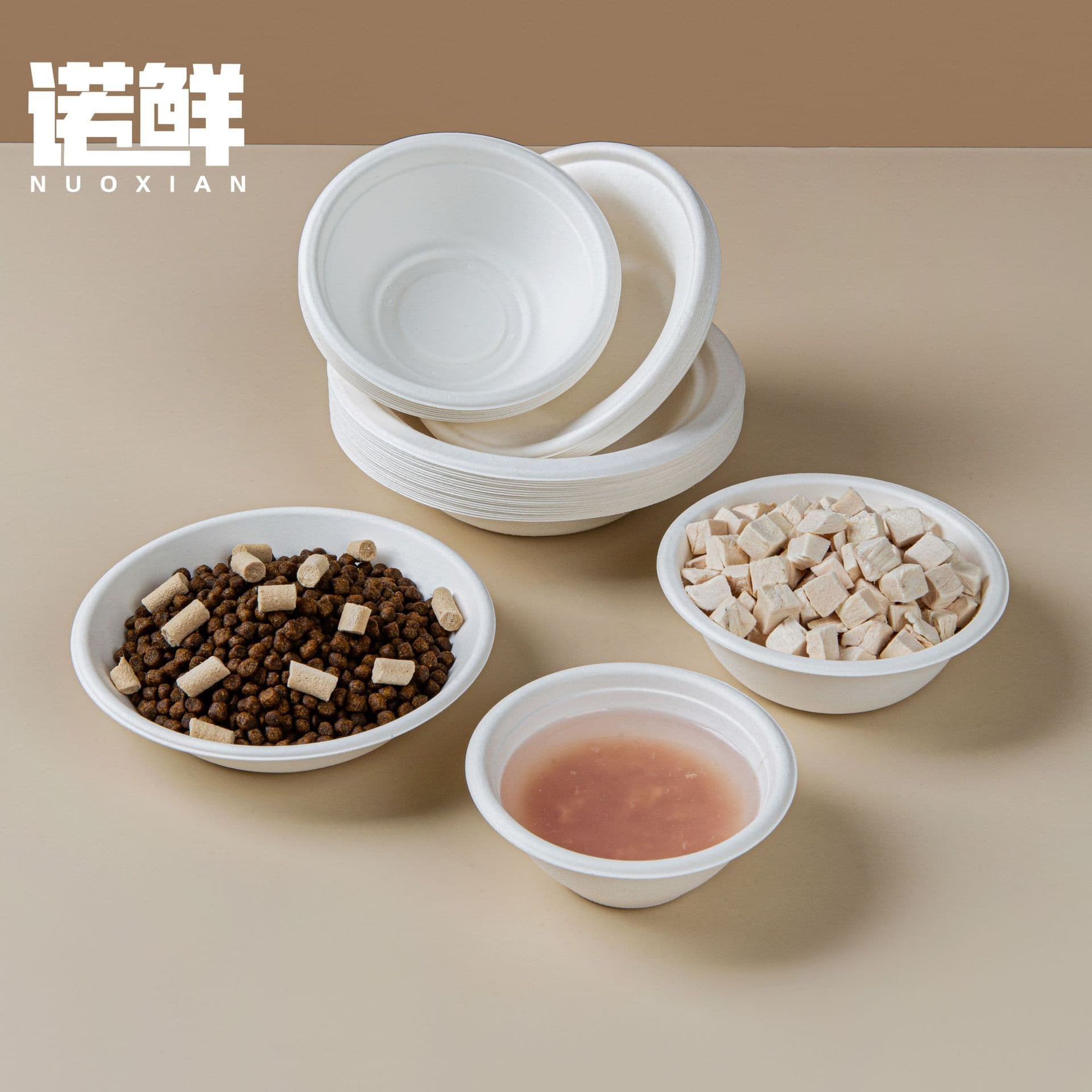 Disposable cat food bowl cat tableware pets Fresh food can derive paper bowl strands of stray cat dog rice bowl thickened 4