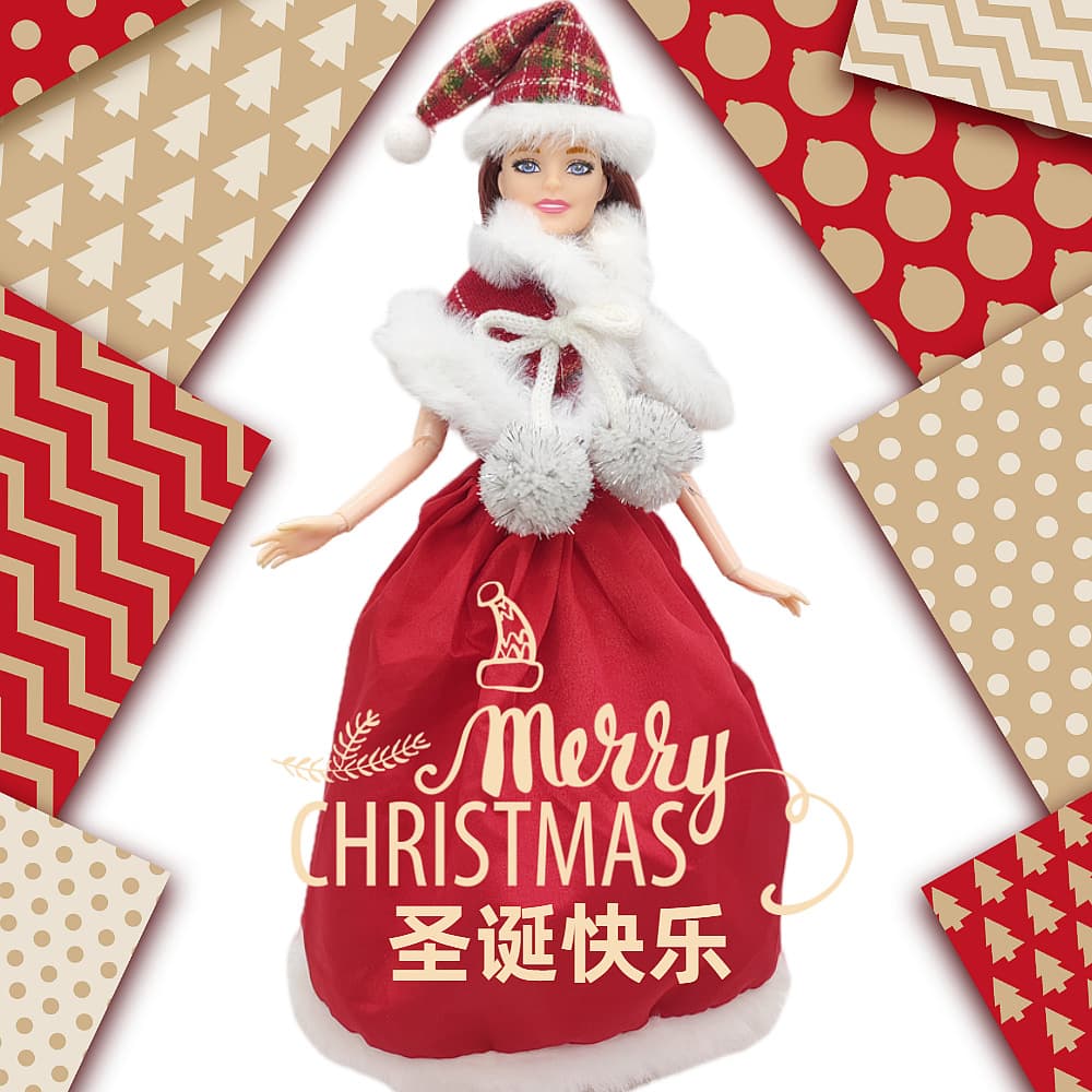 Doll, Christmas set, evening dress, new collection, 11 inch, Birthday gift, princess style 1