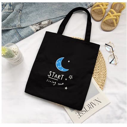 Comfortable one-shoulder bag, shopping bag, print 4