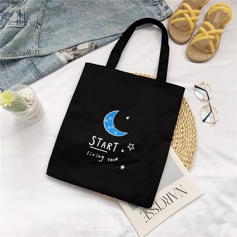 Comfortable one-shoulder bag, shopping bag, print 1