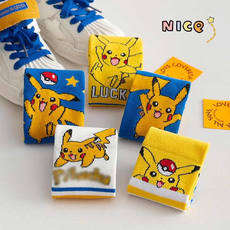 (Wholesale), children's demi-season cartoon socks for men and women for students, for teenagers, mid-length 4