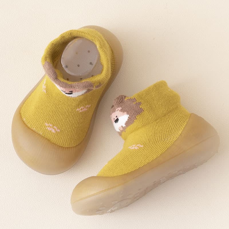 Children's demi-season non-slip cartoon socks for new born for early age, comfortable footwear 3