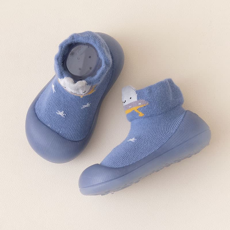 Children's demi-season non-slip cartoon socks for new born for early age, comfortable footwear 4