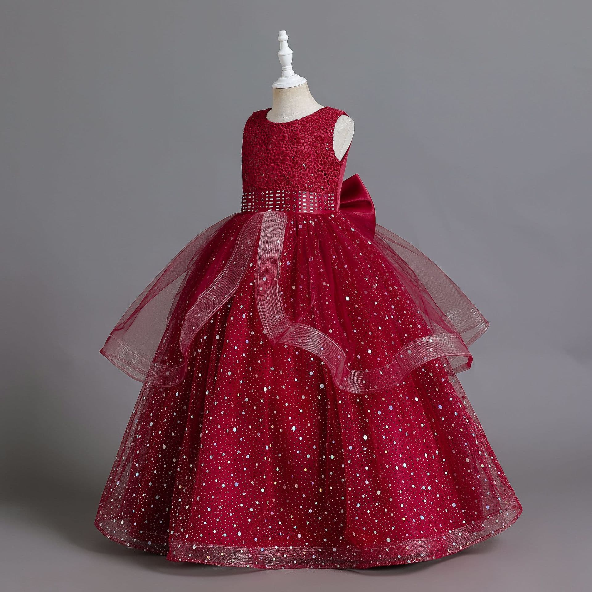 Children's wedding dress, small princess costume, piano performance costume, new collection, children's clothing 4