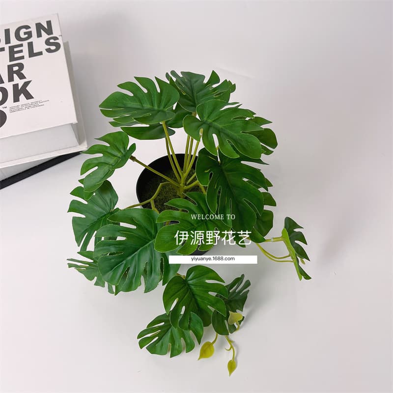 Wall -mounted turtle -back leaf rattan home decoration green plants cross -border supply vine plant home decoration simulation turtle back bamboo 1