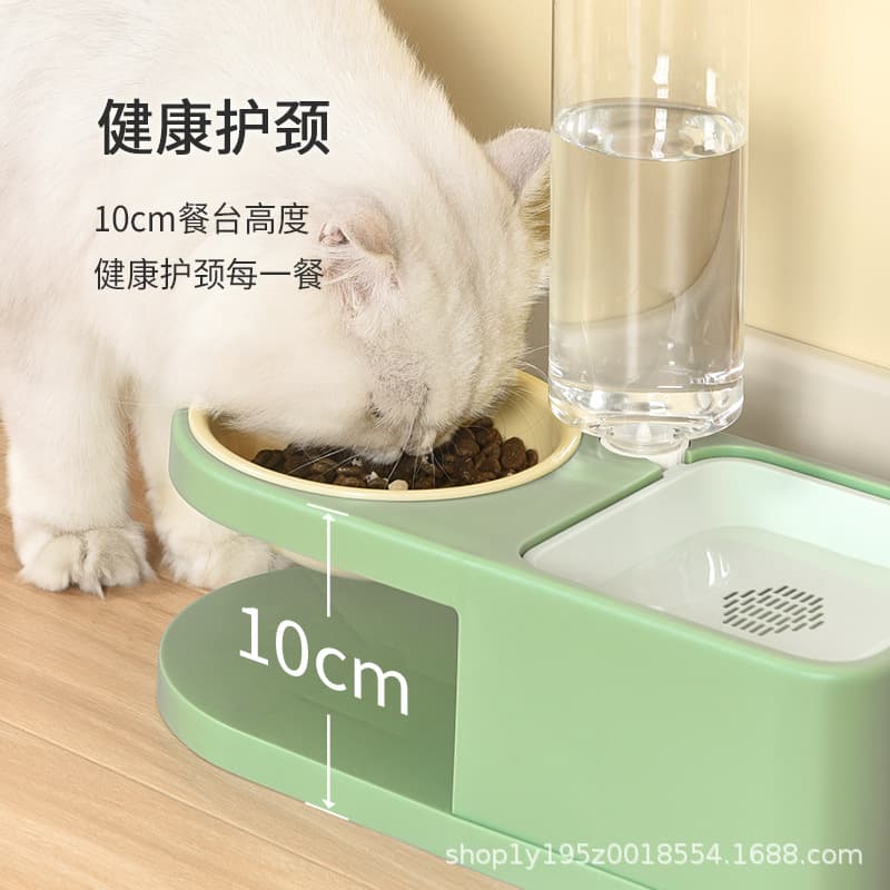 Factory direct selling cat rice bowl feed feed water dog bowl cat bowl double bowl of double bowl automatic drinking water cat food basin anti -overturned cat basin 1