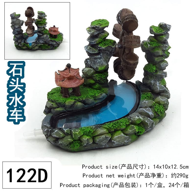 Aquarium reptile products fish tank landscaping resin crafts, aquarium ornaments, turtles climbing platform landscape decoration 2