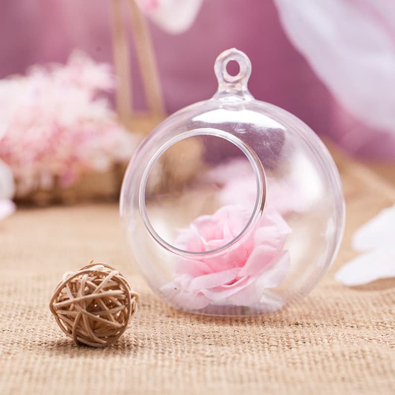 Acrylic ball eternal flower sky heart ball gift creative decoration Christmas ball holiday hanging ball plastic transparent ball 2