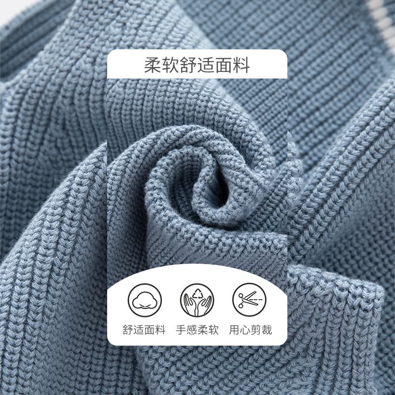 Children's vest, demi-season knitted sweater, cardigan for boys, V-neckline, Korean style 2