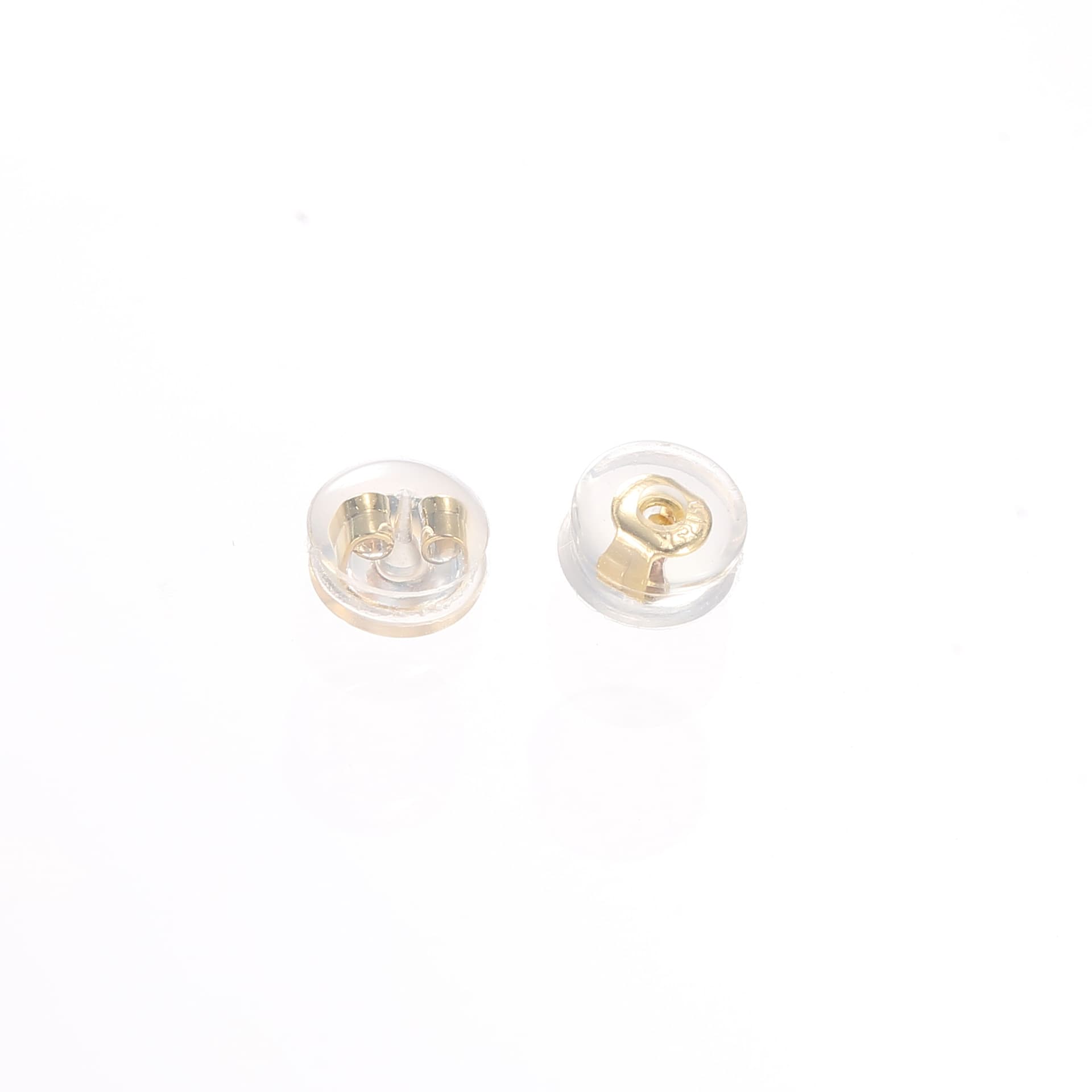 Silicone earplugs, transparent earrings, silver 925 sample 5