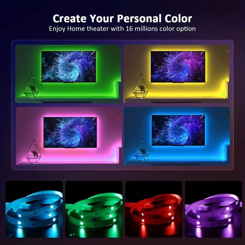 Cross-border hot selling 5V5050RGB magic light with desktop color changing ws2812b horse racing breathing light with gradient flowing water 3