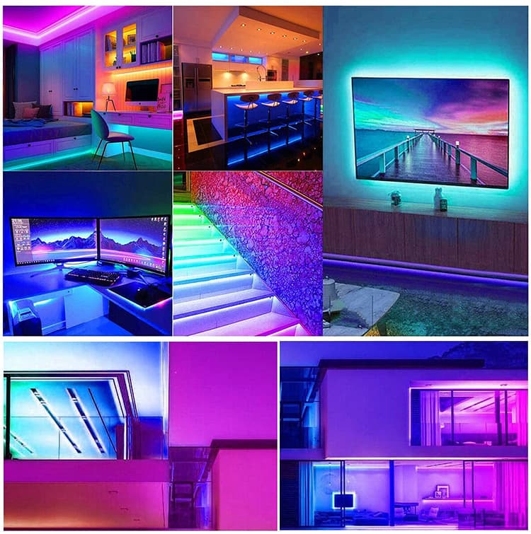 Cross-border hot selling 5V5050RGB magic light with desktop color changing ws2812b horse racing breathing light with gradient flowing water 4