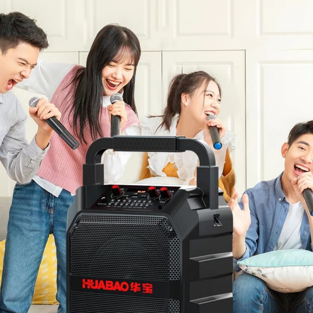 Huabao Handheld Wireless Microphone with Bluetooth Travel Speaker 4