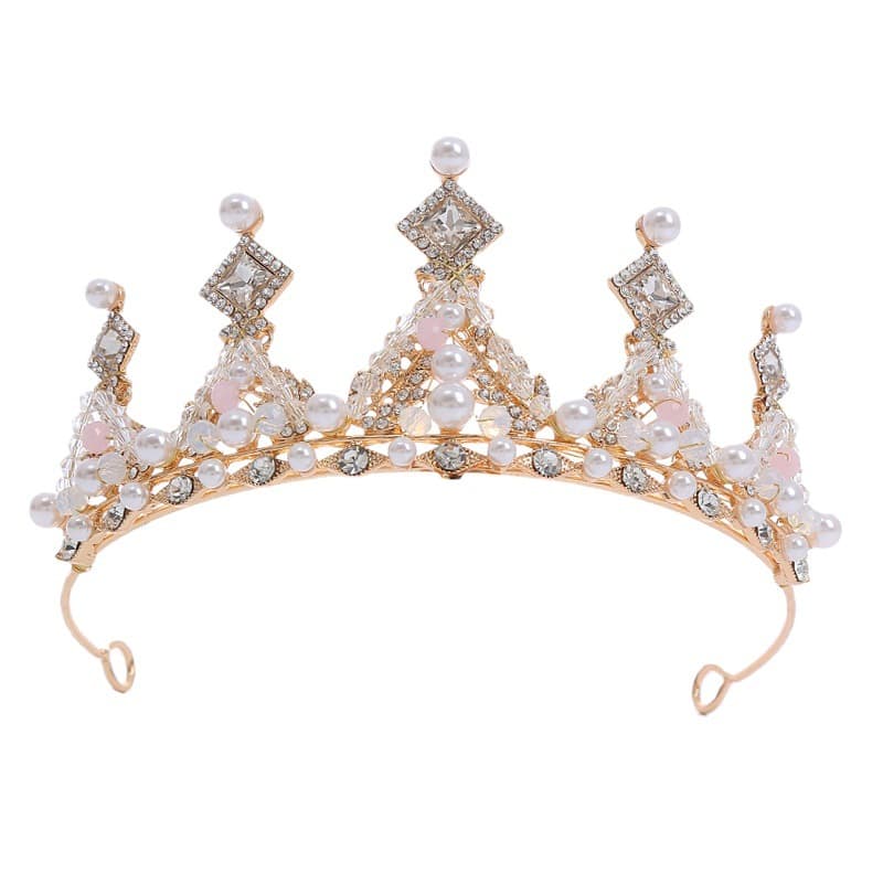 Hair accessory, children's crown pearl, headband for friend, European style 5