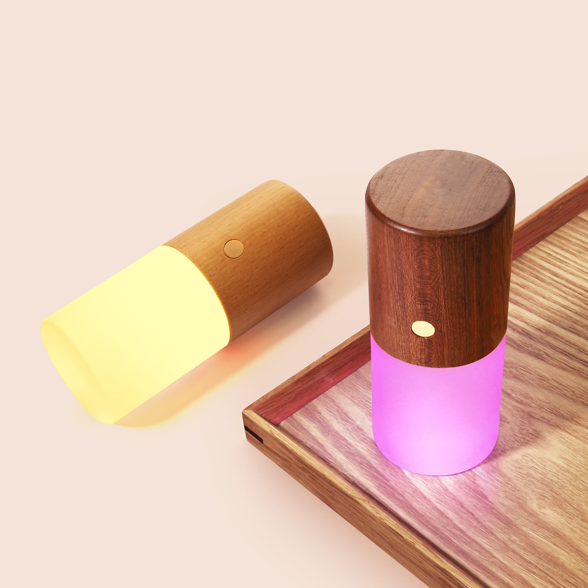 It's great to change the colorful color change atmosphere light, warm light, northern European simple log bed head night light romantic gift 1