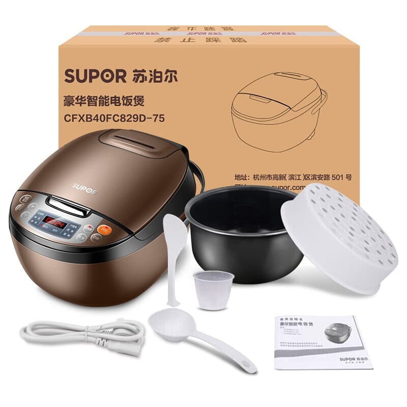 Supor rice cooker 4L non-sticky inner bile slightly scent cake function rice cooker CFXB40FC829D-75 5