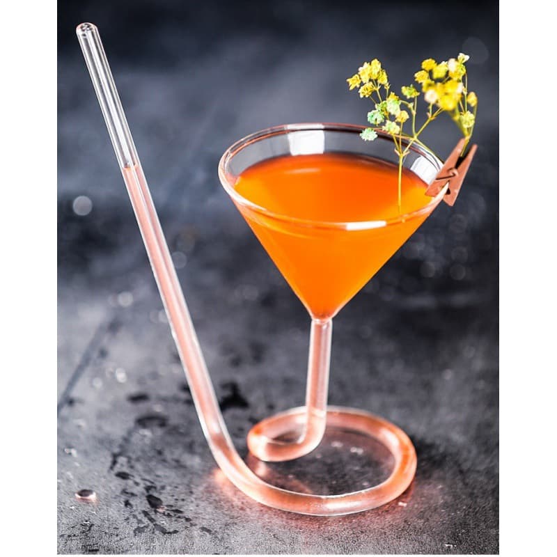 Creative wineglass, straw, cocktail champagne glass 4