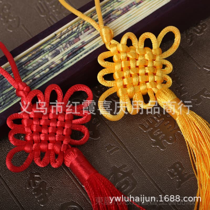 (Wholesale), small woven pendant with tassels handmade, 5 size, (Physicals) 3