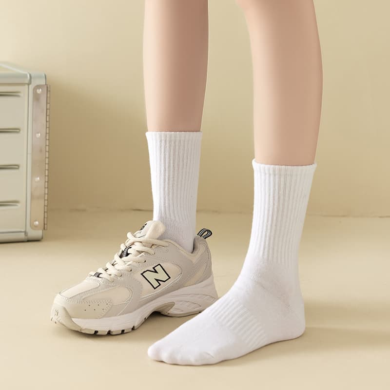 Tide, Japanese demi-season knee socks, white brace 2