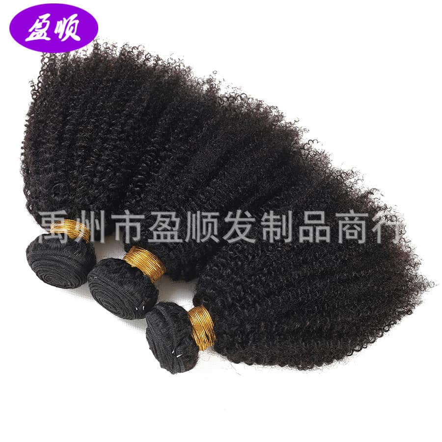 9A Afro Kinky Curly Human Hair Extension Bundles 3