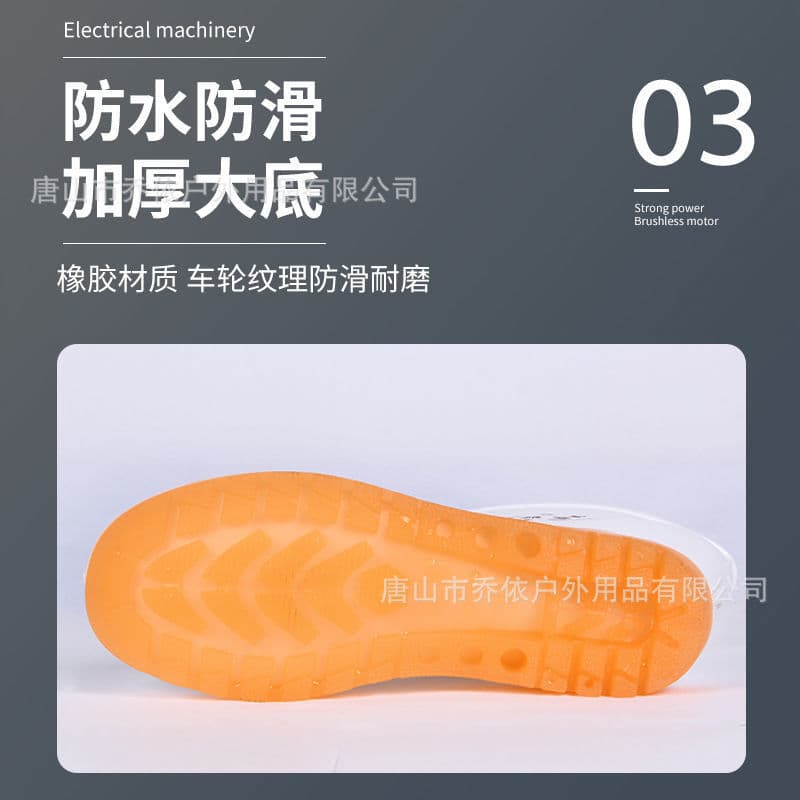 Food sanitary boots, rain boots, men and women, white non -slip, water -proof waterproof, acid alkaline oil, chef, rubber shoes, water -made shoes 4