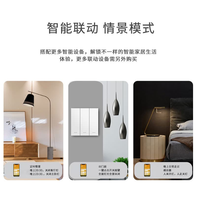 Smart switch key, light panel, voice control 4
