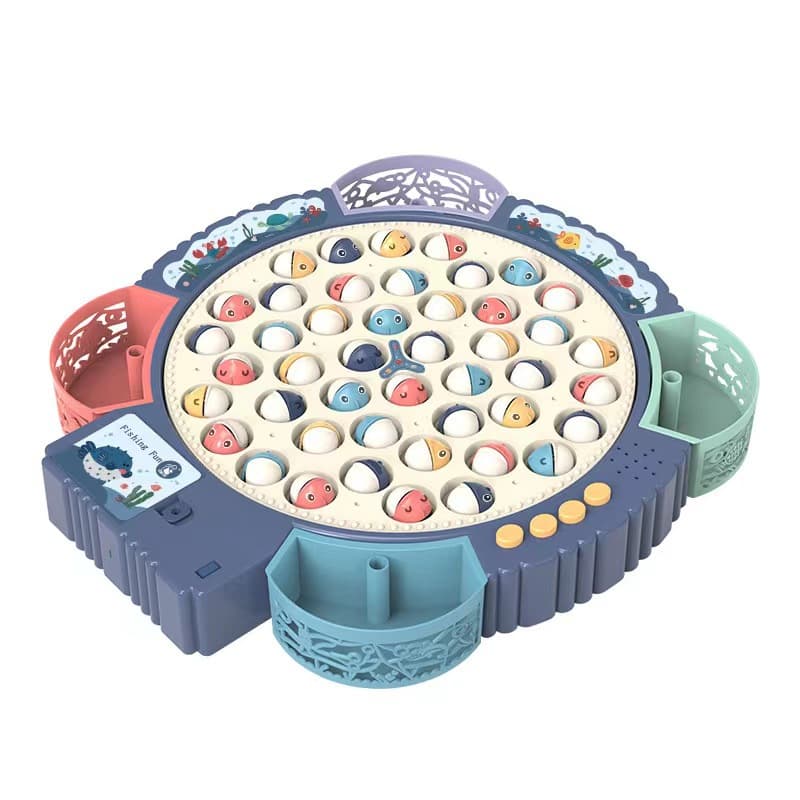 Electric rotating magnetic universal music children's fishes for fishing, early education, Birthday gift 5