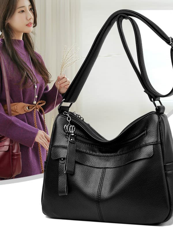 Universal shoulder bag, one-shoulder bag for leisure, genuine leather 1