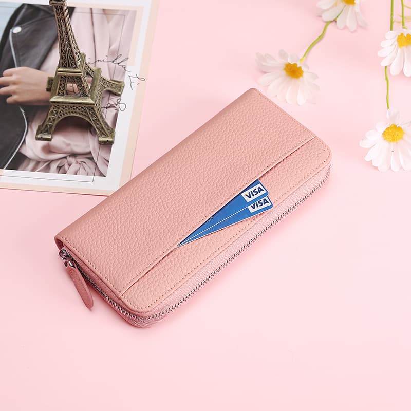 (Cross-border trading), long wallet, capacious shoulder bag, anti-magnetic purse, protective bag, genuine leather 3