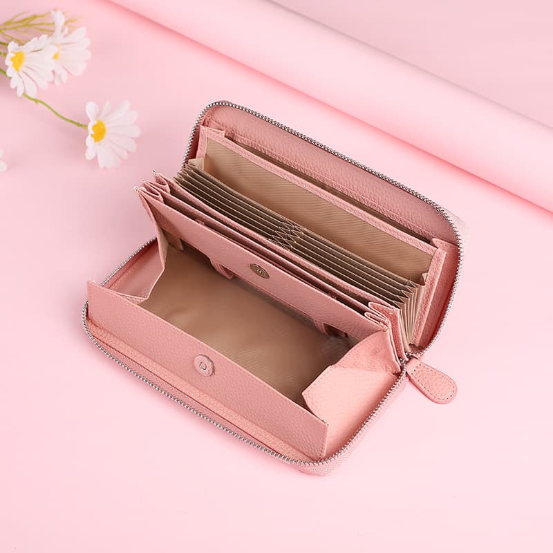 (Cross-border trading), long wallet, capacious shoulder bag, anti-magnetic purse, protective bag, genuine leather 4