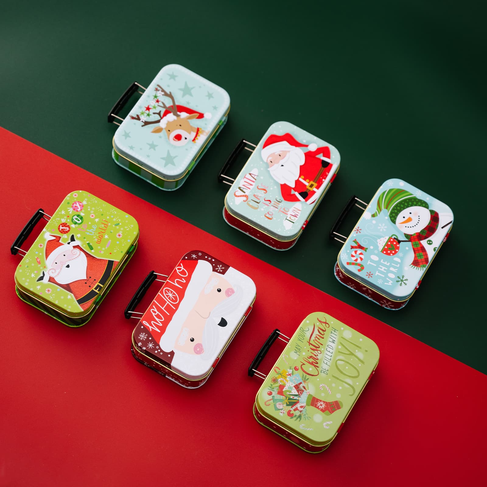 (Cross-border trading), Christmas decorations, cartoon tin box for elderly, new collection 4