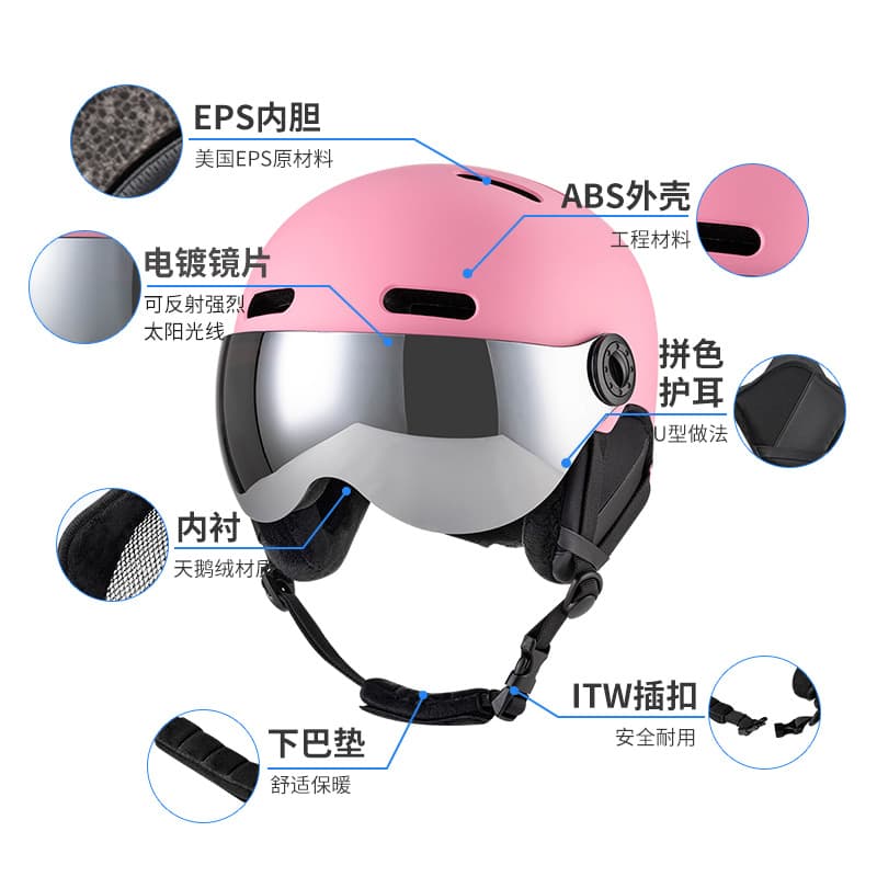 (Cross-border trading), ski keep warm safe helmet for men and women 2