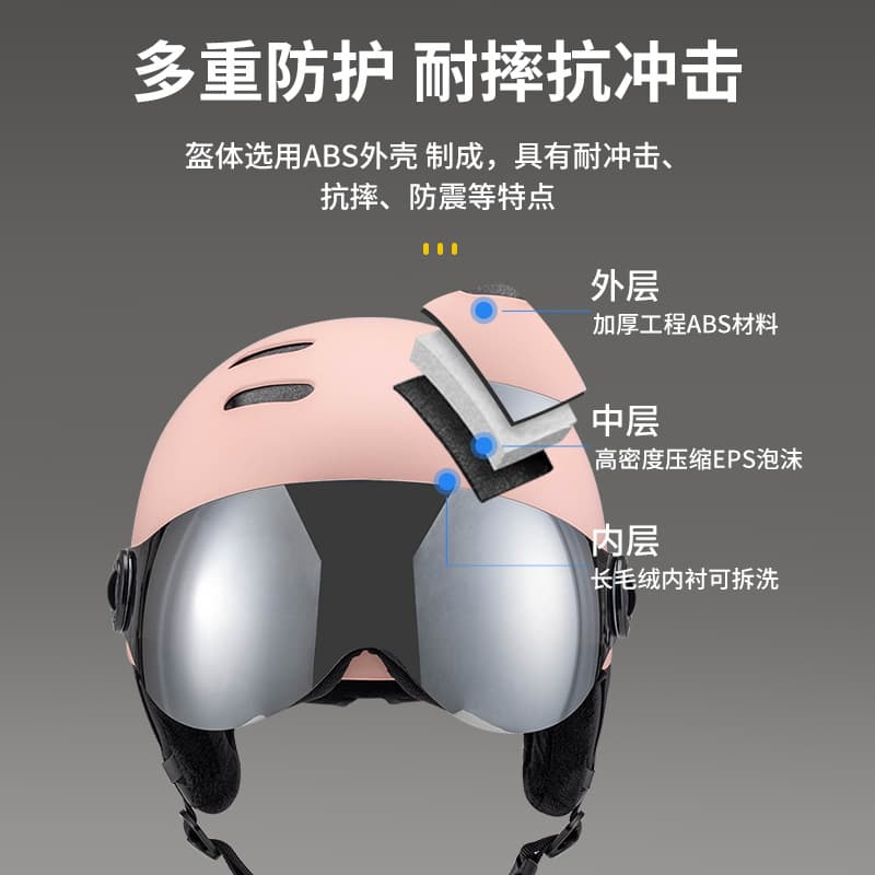 (Cross-border trading), ski keep warm safe helmet for men and women 4