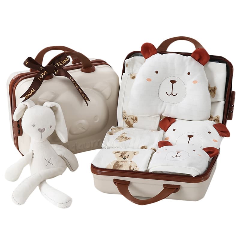 Children's gift box, cotton autumn demi-season set, overall for new born, Birthday gift 5