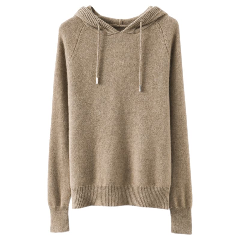 Camel hoody, knitted hat with hood, set, sweater, loose fit, drawstring 5
