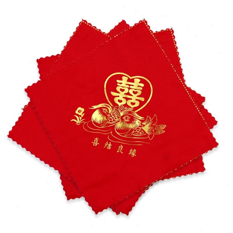 Handkerchief Handwater Marriage Red Chinese Hi -Tzu 鸳 Dragon and Phoenix Wedding Bride Woman Wedding Wedding Supplies Daquan 5