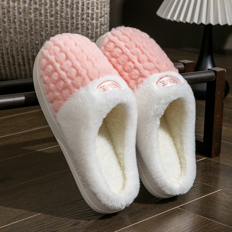 Keep warm women's slippers platform, non-slip demi-season men's slippers, comfortable footwear for pregnant, closed heel 1