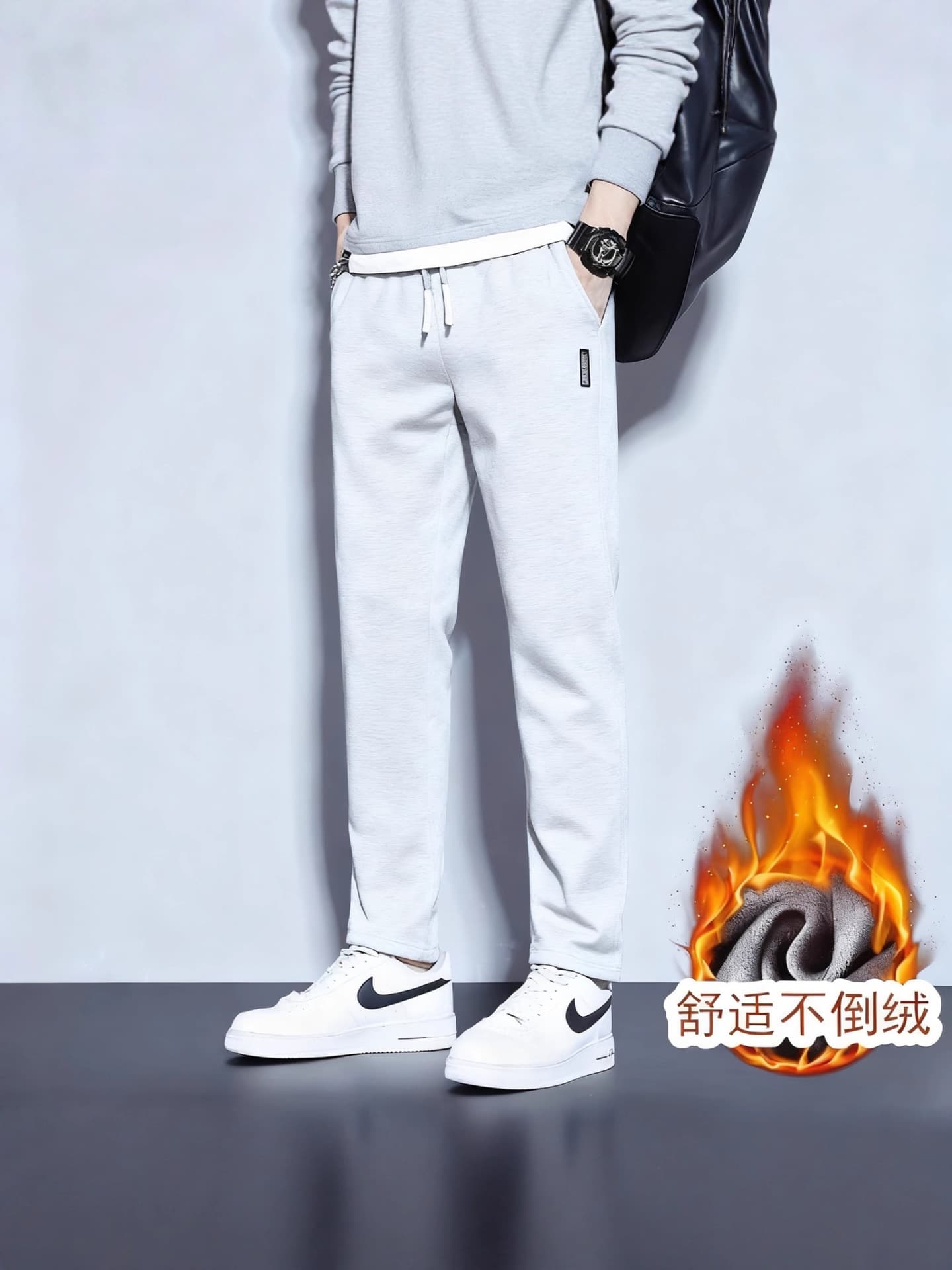 (Cross-border trading), (Wholesale), fashionable trend trousers for leisure, Korean style, plus size, (Physicals), loose straight fit 2