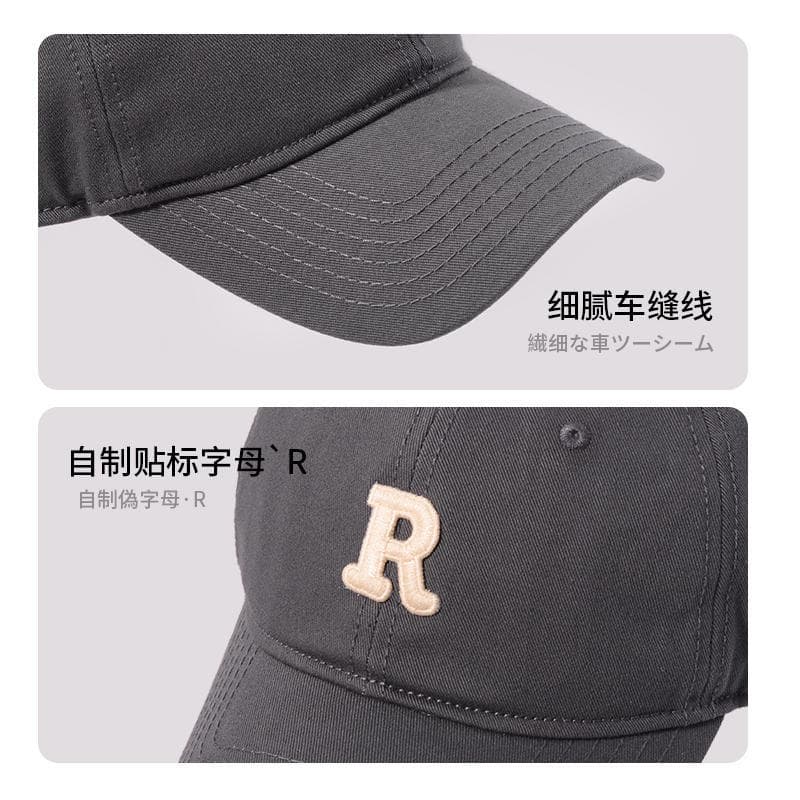 Sports universal sun hat with letters, baseball cap, Korean style, simple and elegant design 2