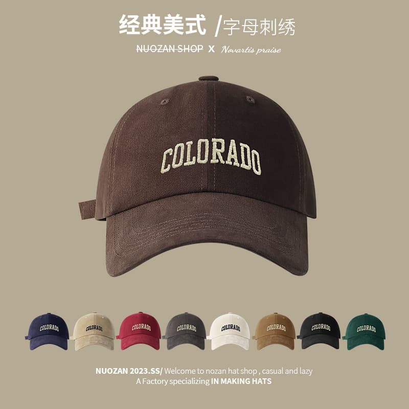 Demi-season hat, retro baseball cap, Korean style, with embroidery, American style 1