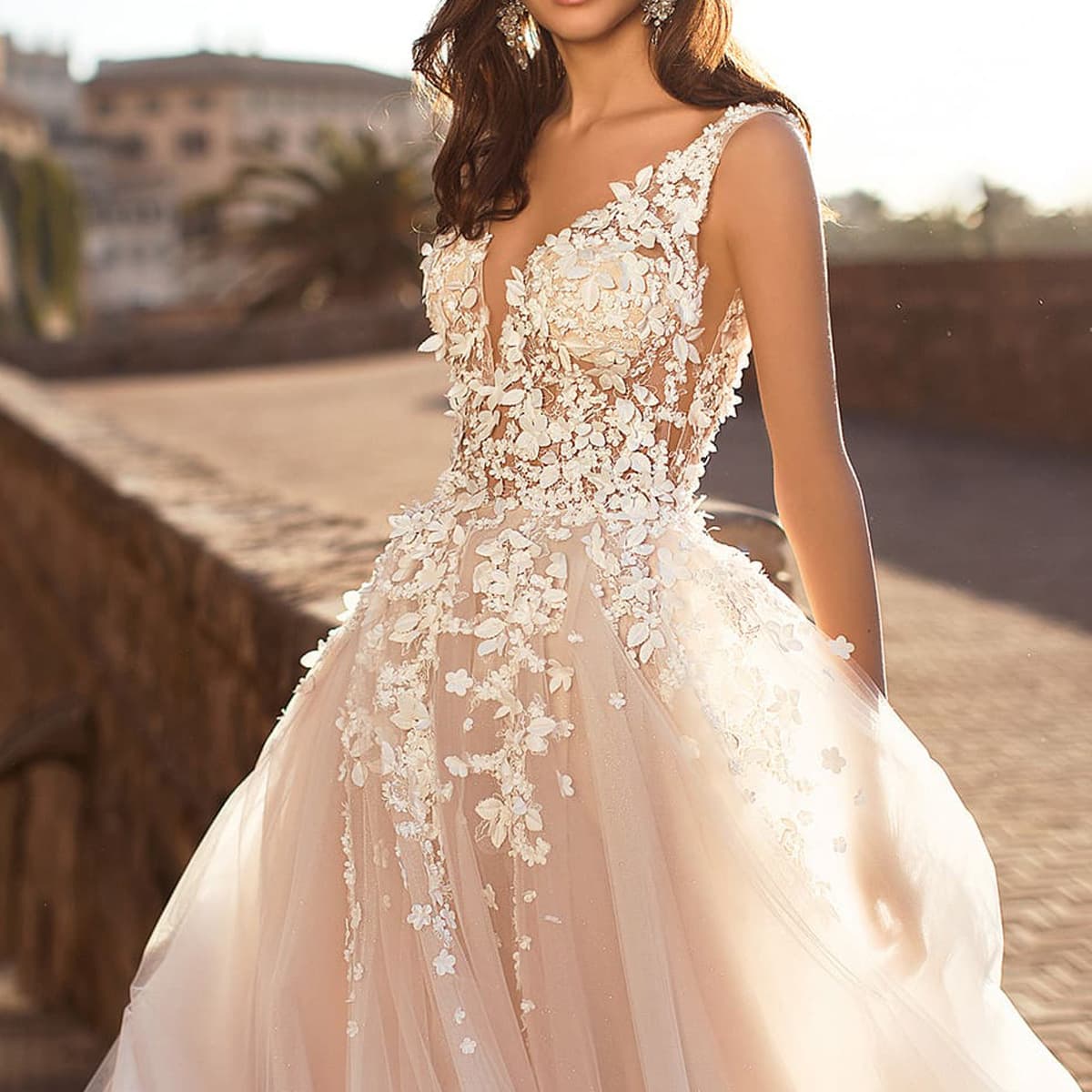 (Cross-border trading), summer sexy wedding dress sleevless, long skirt, European style, V-neckline 3