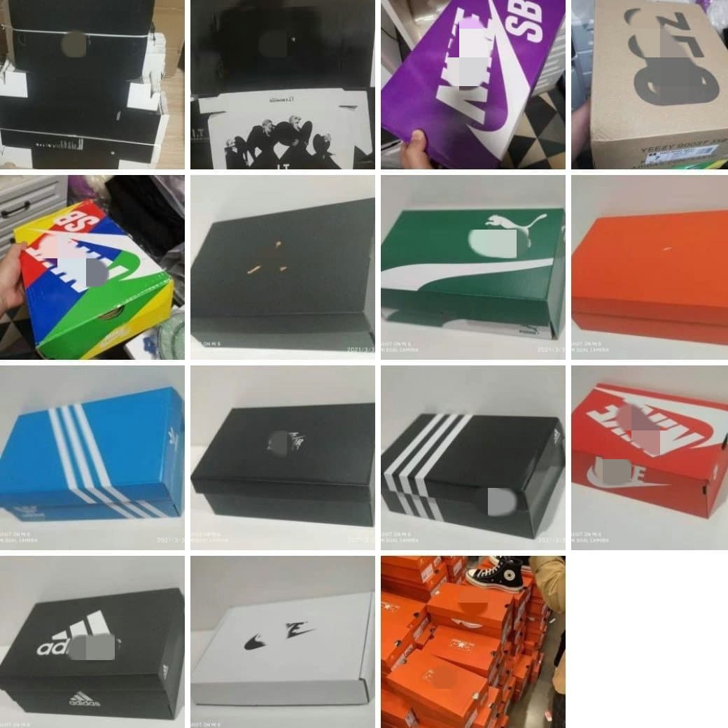 Manufacturer supplies trendy brand shoe boxes in stock kraft paper shoe storage box packaging box color box folding flip shoe box 1