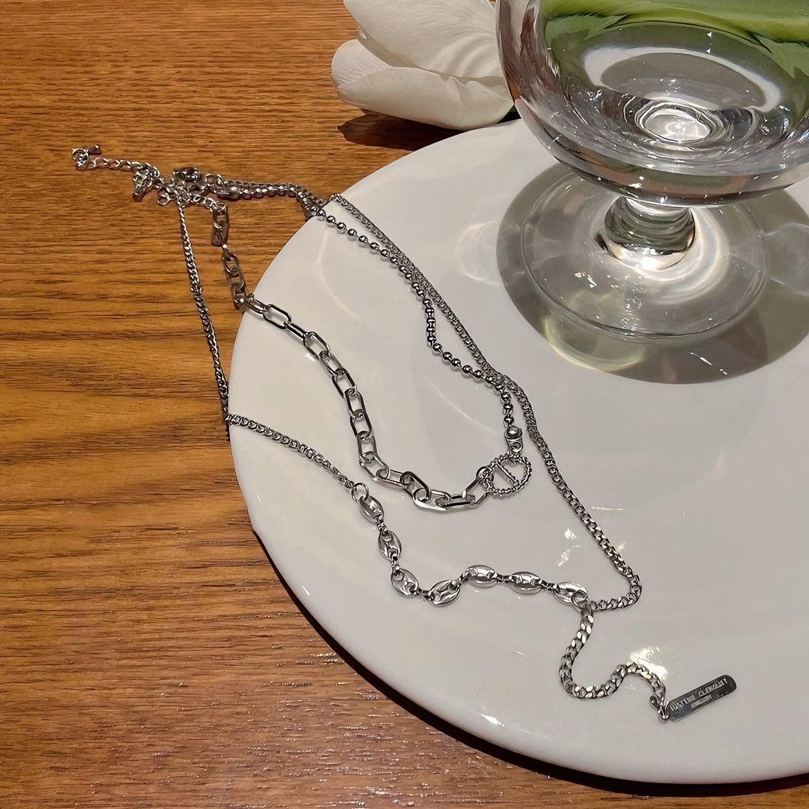Tide, sweatshirt with tassels, necklace hip-hop style, design chain for key bag , accessory, light luxury style, trend of season, simple and elegant design 4
