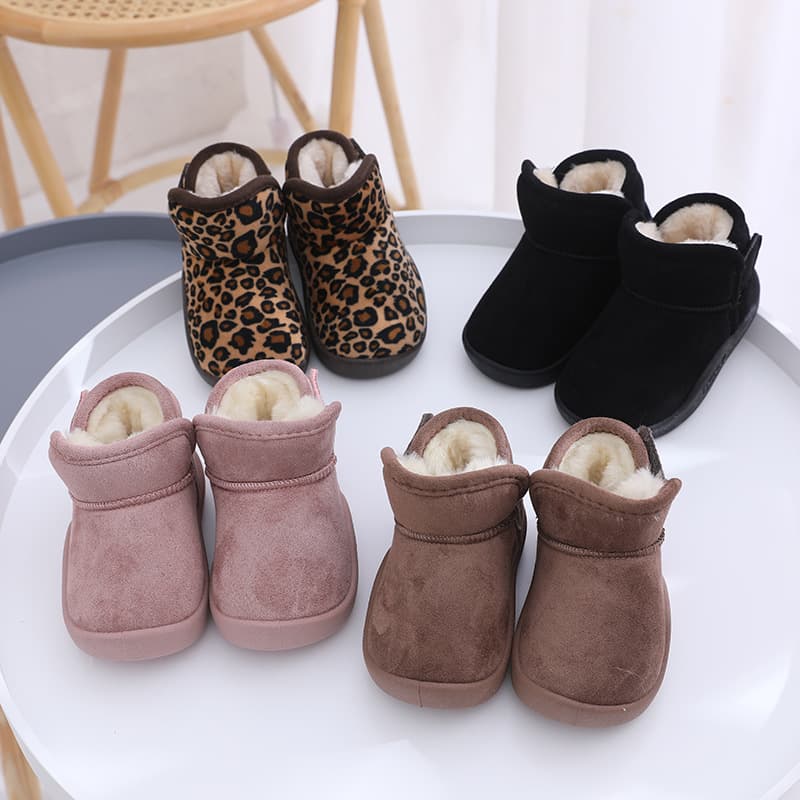 Children's snow boots plus velvet thickened warm bottom baby winter shoes boys big cotton shoes little girl cotton boots wholesale 1