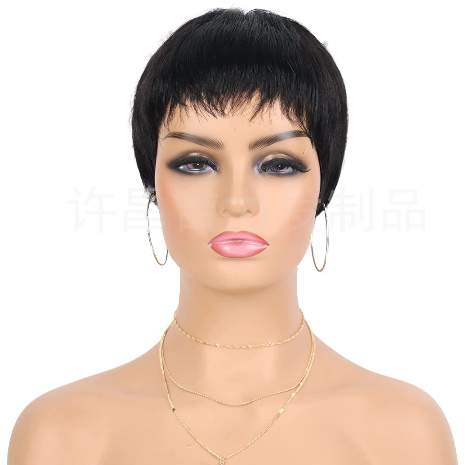 European and American Foreign Trade Wigmine Machine Real Pixie Cut Human Hair 2