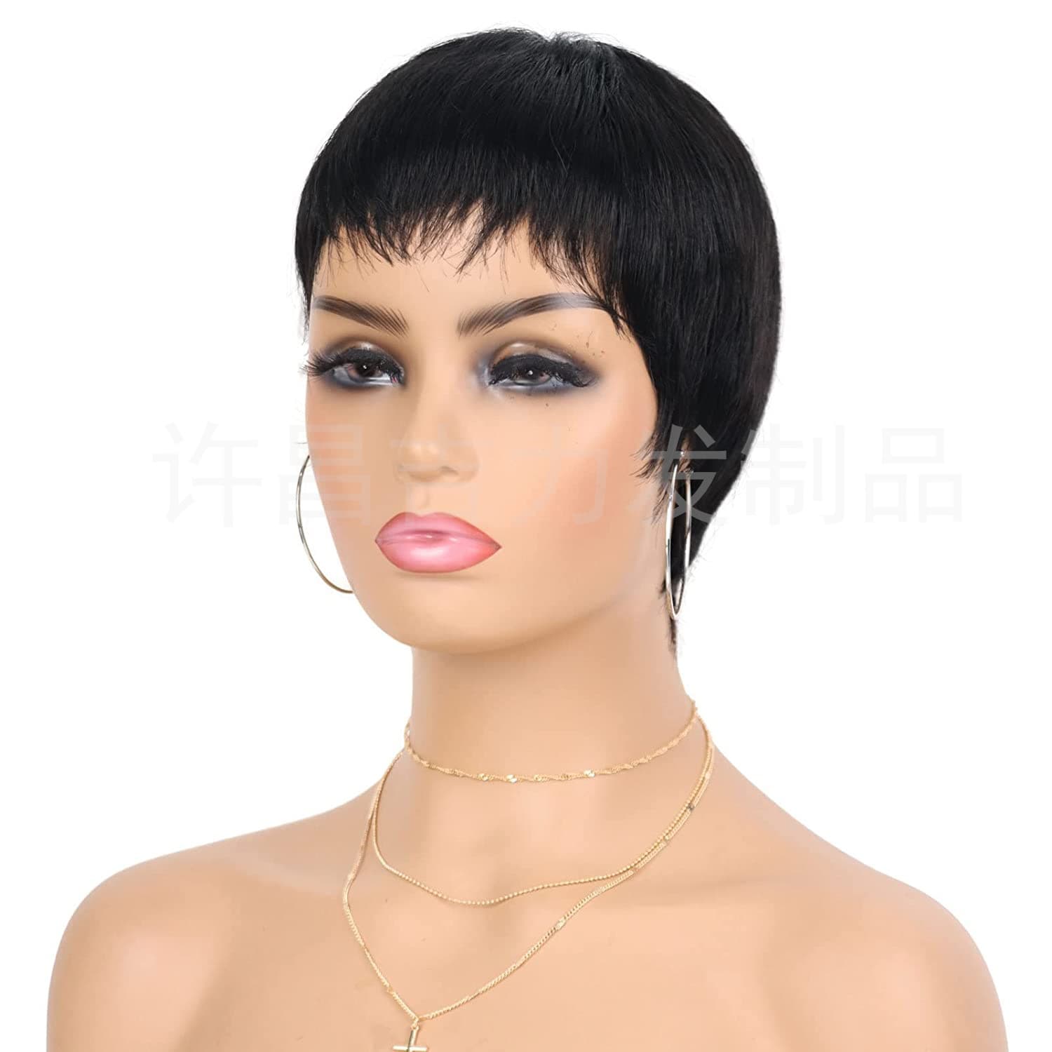 European and American Foreign Trade Wigmine Machine Real Pixie Cut Human Hair 3