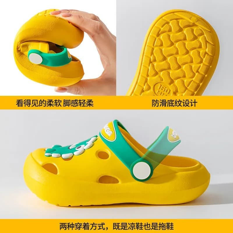 Children's cartoon non-slip summer slippers for boys, with little bears, soft sole 4
