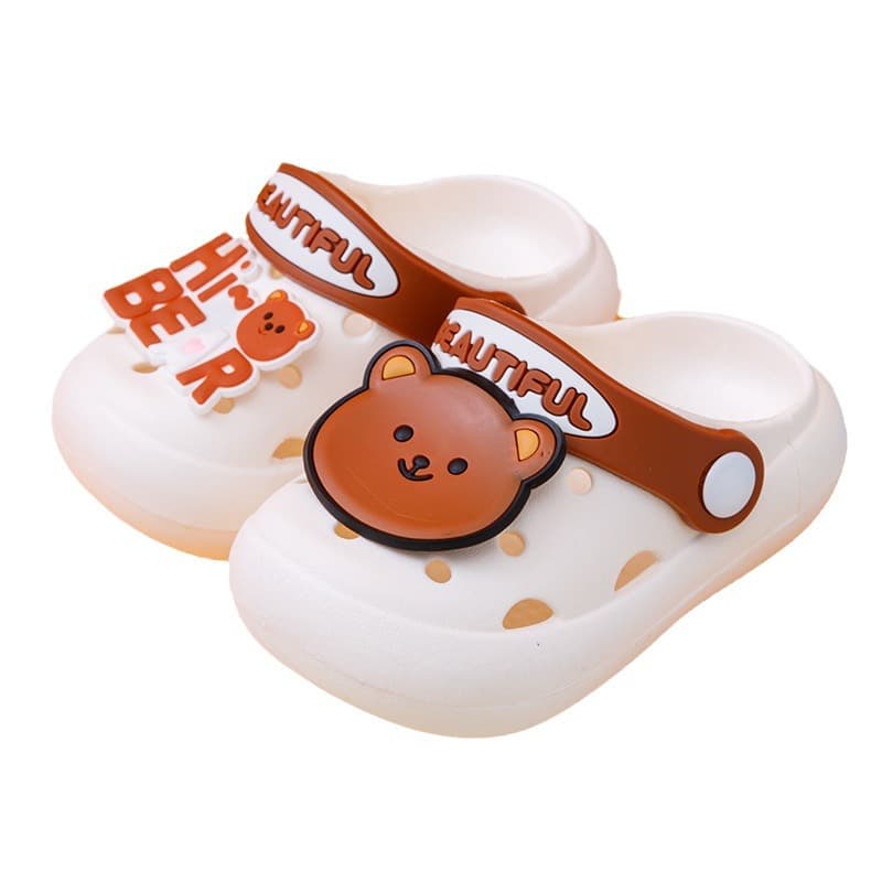 Children's cartoon non-slip summer slippers for boys, with little bears, soft sole 5