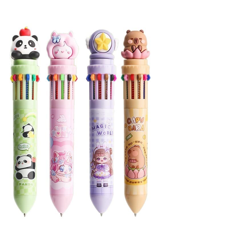 咔巴熊 Multicoloured cartoon children's ballpoint pen, coloured pencils 5