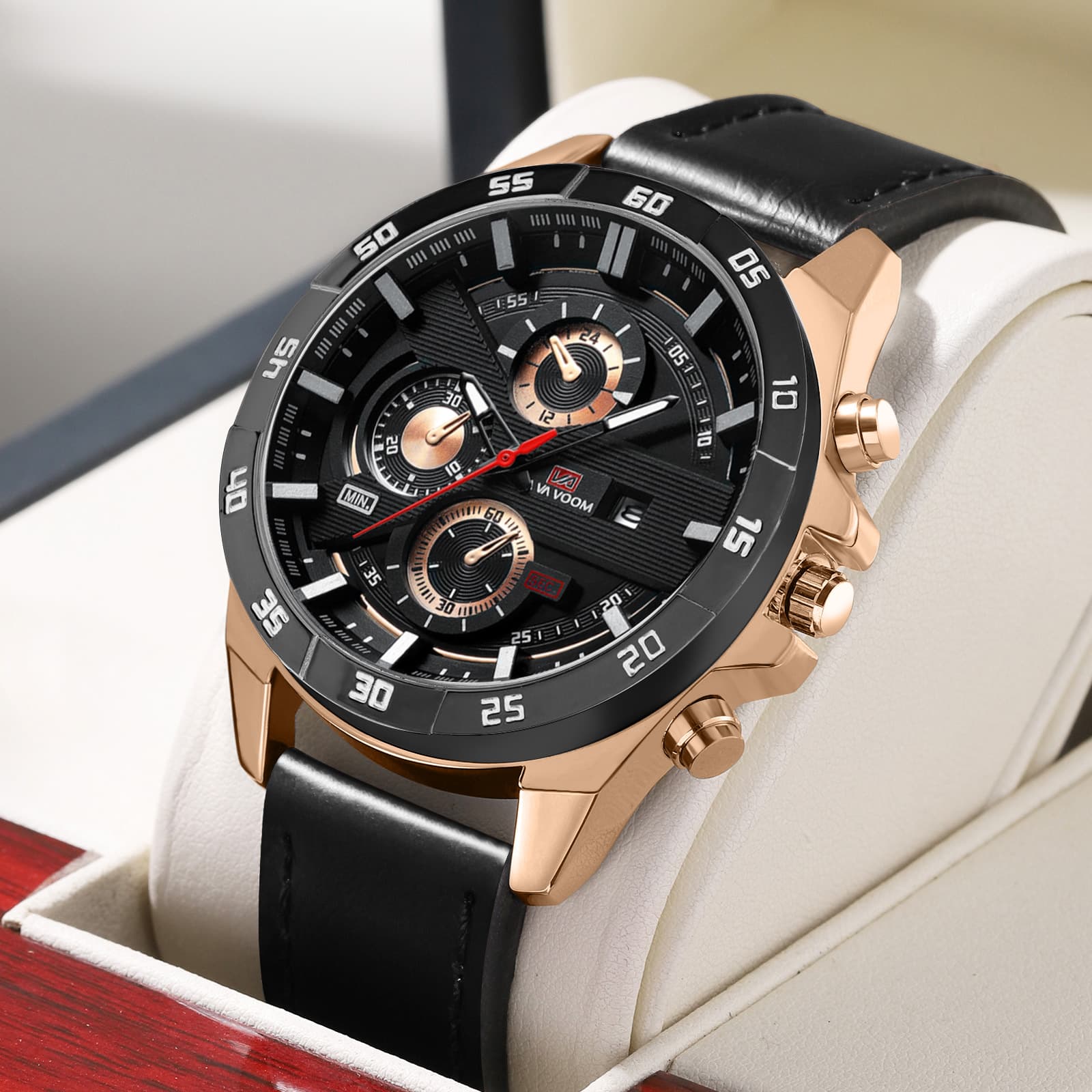 Fashionable waterproof travel sports watch for leisure for students, belt, quartz calendar
